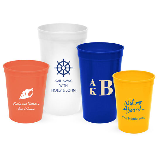 Design Your Own Nautical Theme Stadium Cups